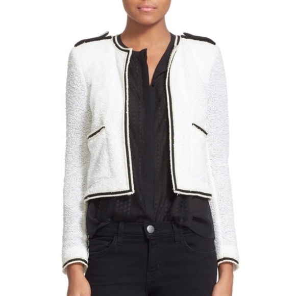 The Kooples Jackets & Blazers - The Kooples Summer Knit Open Boucle Jacket